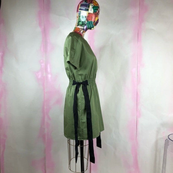 Zara Collection Contrast Ties Army Button Dress - Picture 5 of 8